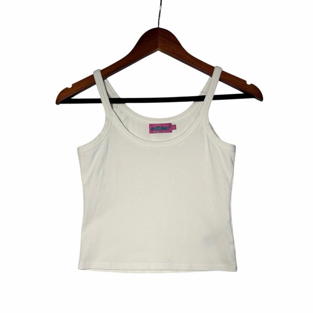 Edikted Tank Top Womens S White Summer Casual Baddie Streetwear Coastal Cowgirl
